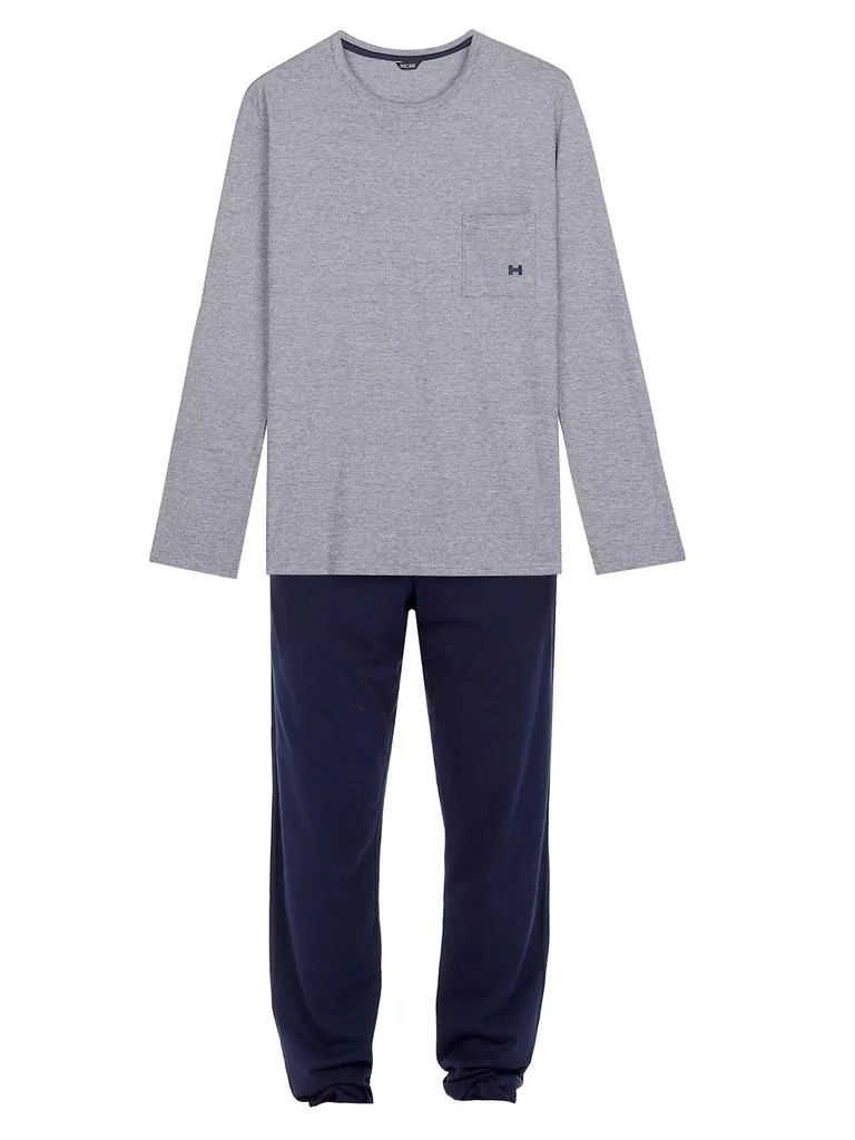 商品HOM|2-Piece Long-Sleeve Top & Pants Pajama Set,价格¥443,第1张图片