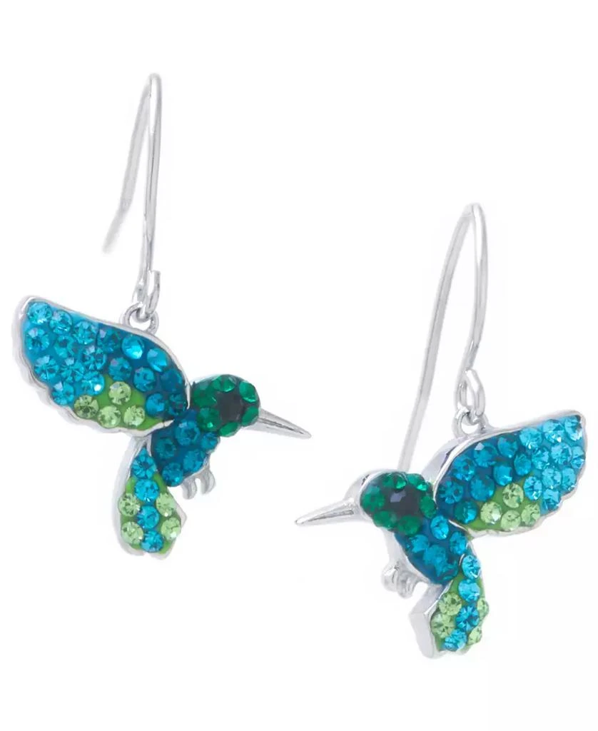 商品Giani Bernini|Multi Pave Crystal Hummingbird Wire Drop Earrings set in Sterling Silver,价格¥211,第1张图片