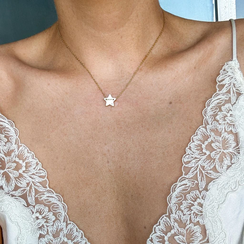 商品ADORNIA|Star Pendant Necklace with Pave Diamond gold,价格¥145,第2张图片详细描述