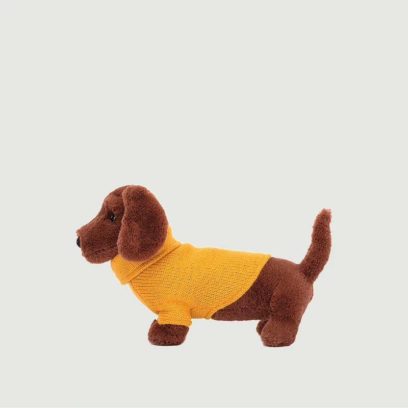 商品Jellycat|Yellow wiener dog sweatshirt Dark Brown JELLYCAT,价格¥282,第2张图片详细描述