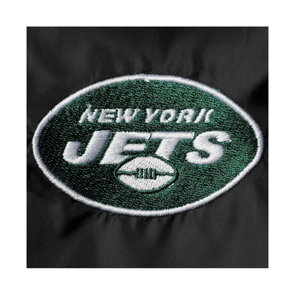 商品Dunbrooke|Men's Black New York Jets Coaches Classic Raglan Full-Snap Windbreaker Jacket,价格¥374,第2张图片详细描述
