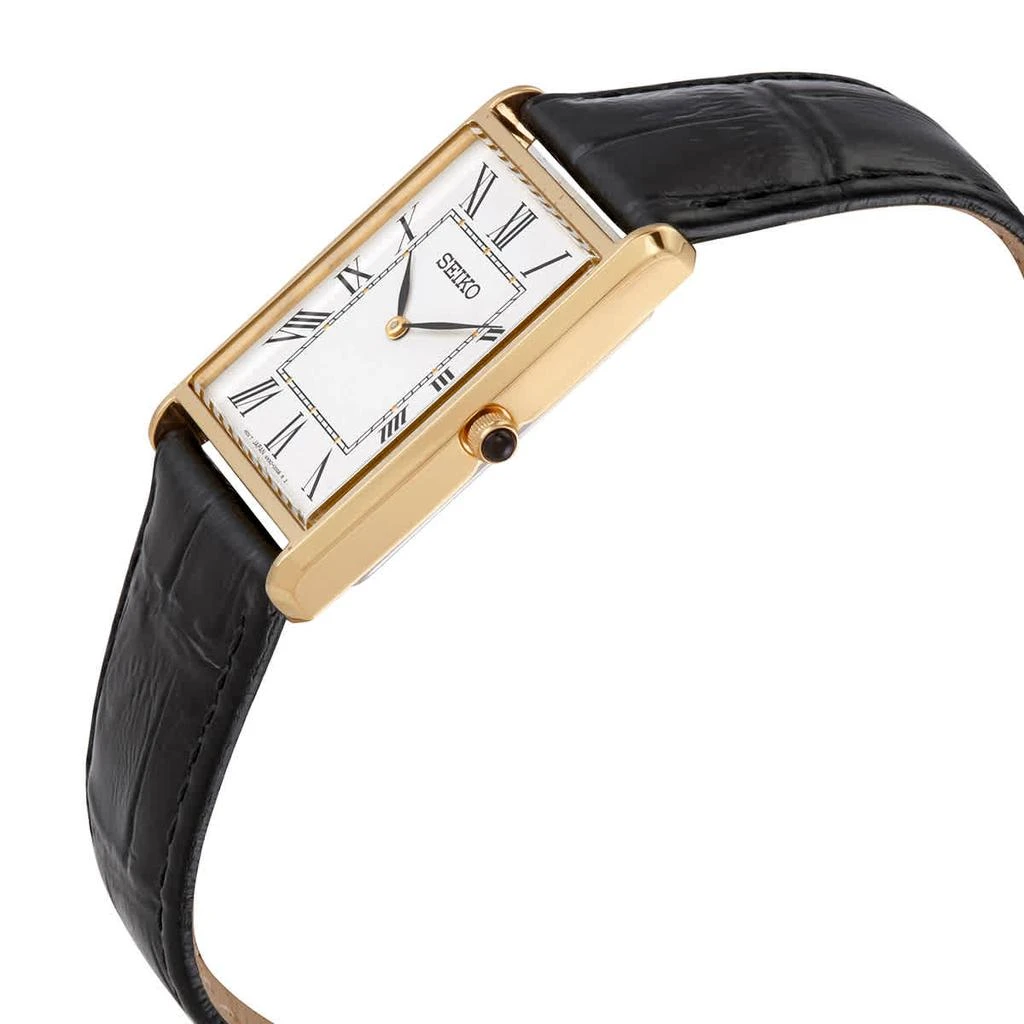 商品Seiko|Quartz White Dial Black Leather Unisex Watch SWR052,价格¥950,第2张图片详细描述