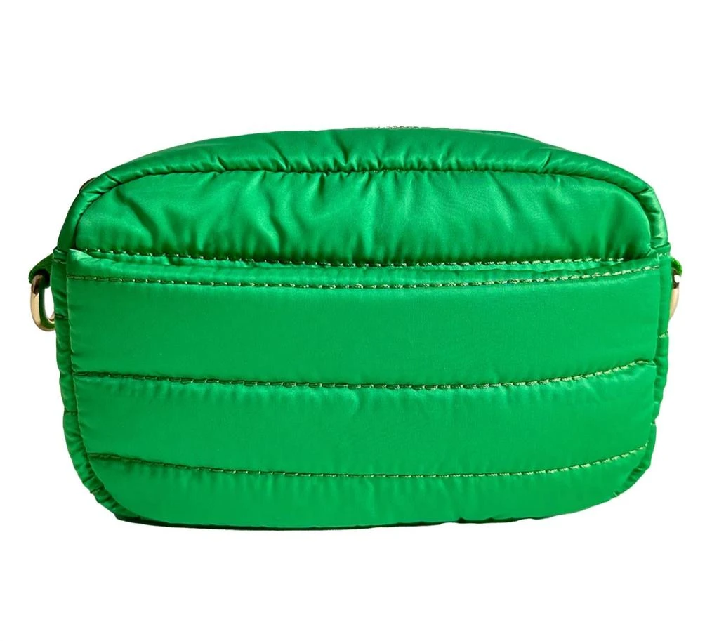 商品AHDORNED|Ella Quilted Puffy Zip Top Bag In Green,价格¥346,第1张图片