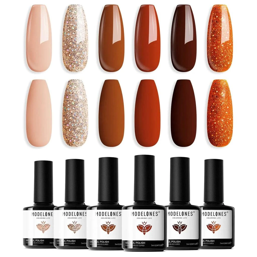 6 Shades Gel Nail Polish Set Collection 商品