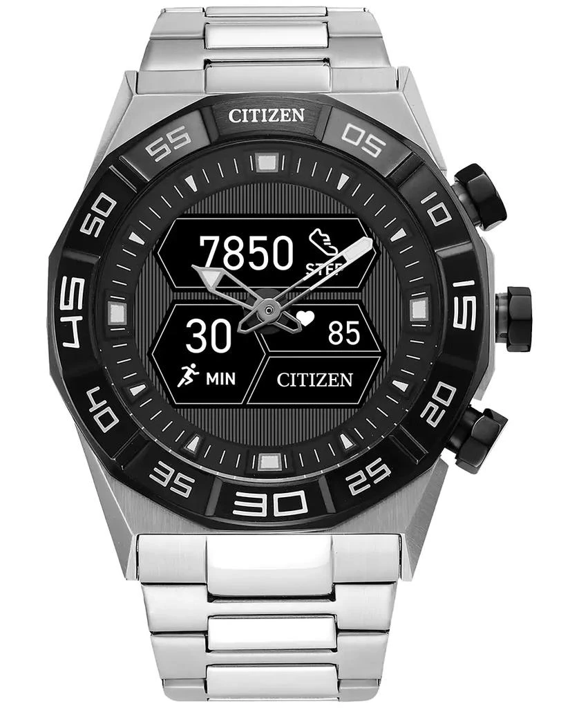 商品Citizen|Men's CZ Smart Hybrid Stainless Steel Bracelet Smart Watch 44mm,价格¥2700,第1张图片