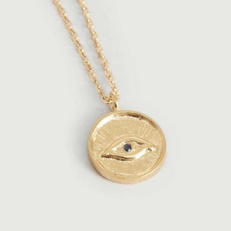 商品MONSIEUR|Joseph Small Saphir vermeil necklace Silver-gilt Monsieur,价格¥1405,第1张图片