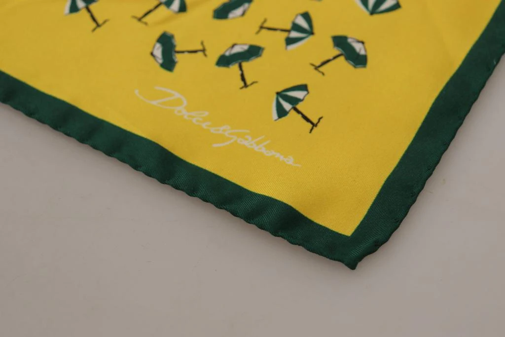 商品Dolce & Gabbana|Dolce & Gabbana Yellow Printed DG Logo Square Mens Handkerchief Scarf,价格¥964,第4张图片详细描述
