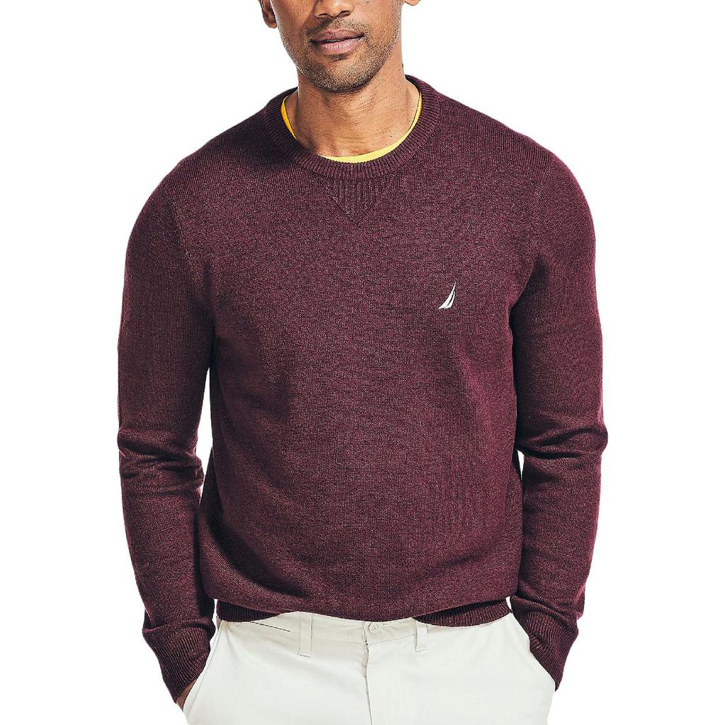 Nautica Mens Crewneck Emblem Pullover Sweater商品第1张图片规格展示