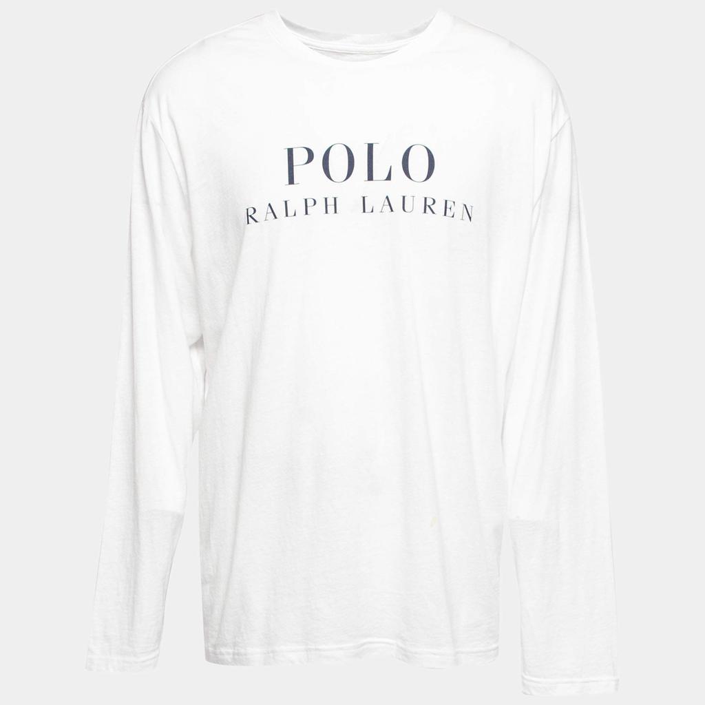 Polo Ralph Lauren White Logo Printed Cotton Long Sleeve T-Shirt XL商品第1张图片规格展示