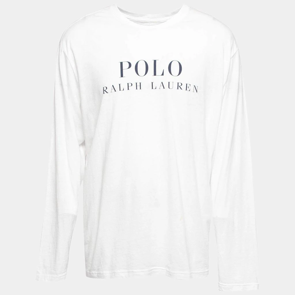 商品[二手商品] Ralph Lauren|Polo Ralph Lauren White Logo Printed Cotton Long Sleeve T-Shirt XL,价格¥1139,第1张图片