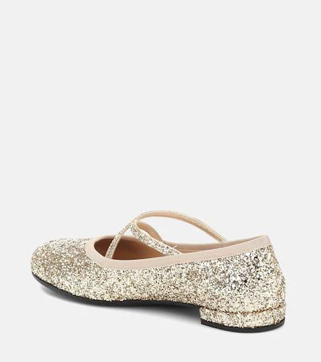 商品Miu Miu|Glitter ballet flats,价格¥5065,第3张图片详细描述