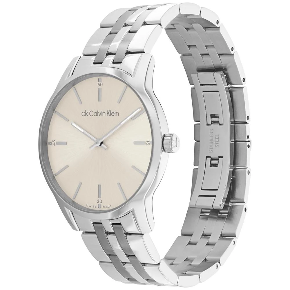 商品Calvin Klein|Men's Swiss Dressed Stainless Steel Bracelet Watch 40mm,价格¥1577,第2张图片详细描述