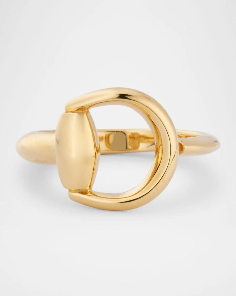 商品Gucci|18K Yellow Gold Horsebit Ring, 13mm,价格¥17750,第1张图片