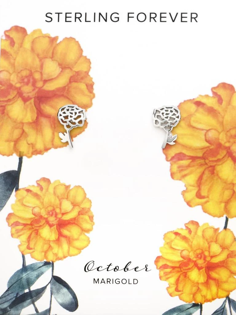 商品Sterling Forever|Birth Flower Stud Earrings,价格¥294,第1张图片