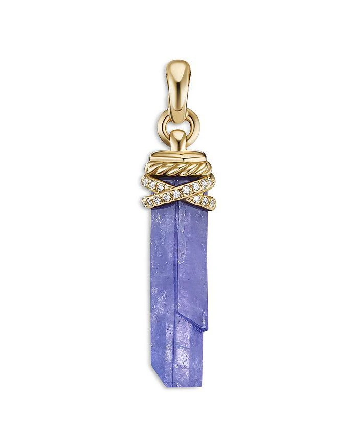 商品David Yurman|Amulets 18K Yellow Gold Wrapped Amulet with Pavé Diamonds,价格¥18687,第3张图片详细描述