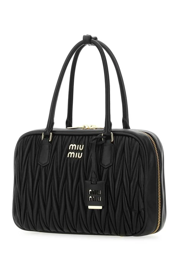 商品Miu Miu|Miu Miu Matelassé Logo Plaque Zipped Tote Bag,价格¥17418,第3张图片详细描述