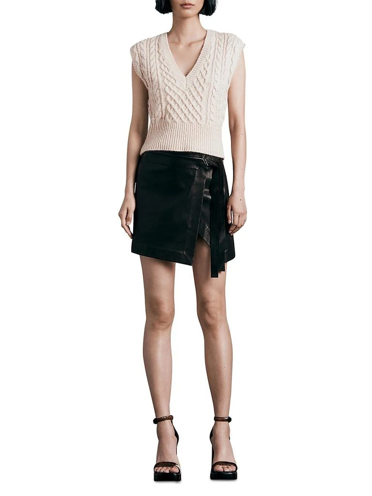 商品Rag & Bone|女式 Elizabeth系列 绞花针织背心,价格¥1109,第2张图片详细描述