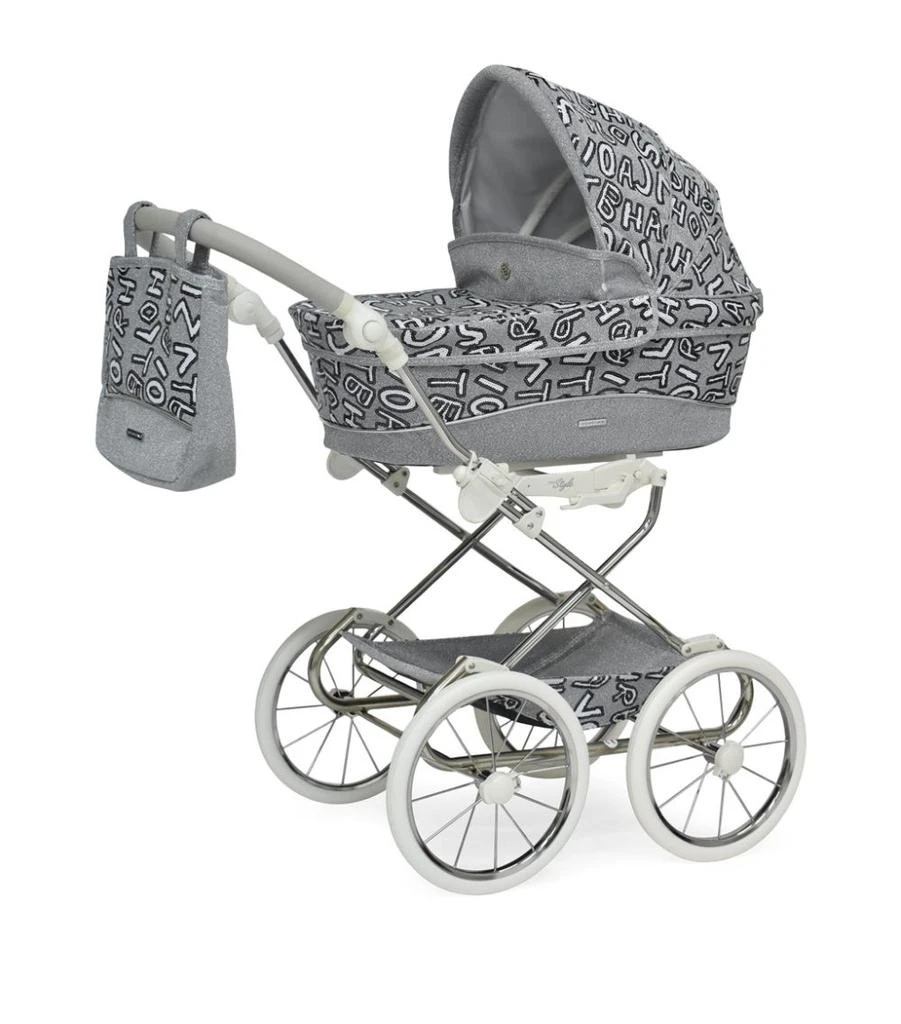 商品Bébécar|Grey Letters Dolls Pram and Bag,价格¥2355,第1张图片