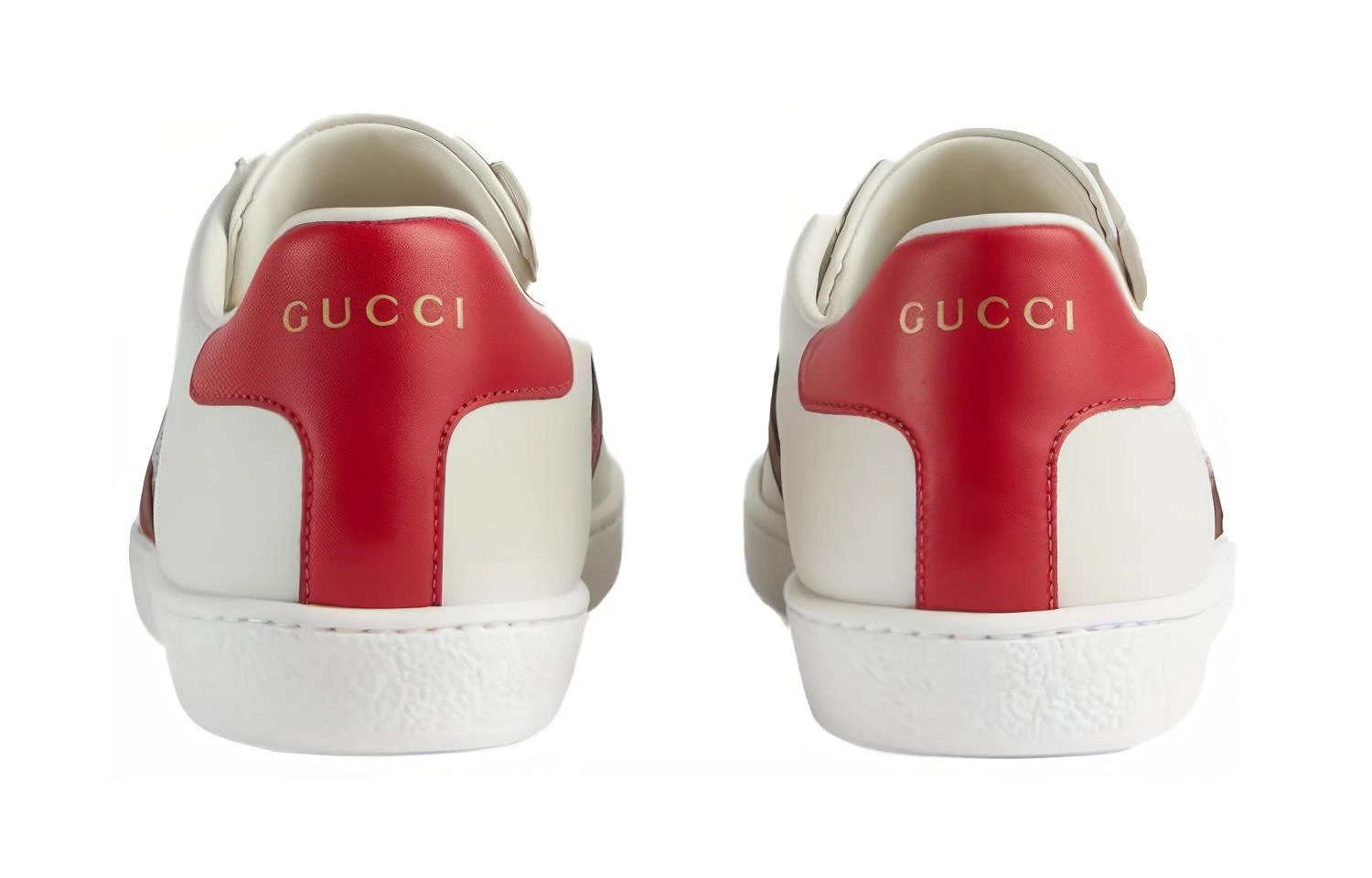 商品[国内直发] Gucci|古驰 ACE 猫咪刺绣 低帮 时尚板鞋 女款 白红,价格¥3736,第5张图片详细描述
