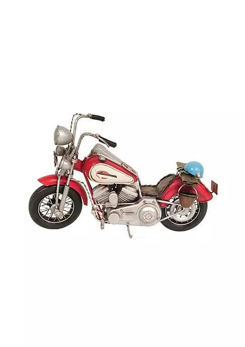 商品Old Modern Handicrafts|Classic Decorative Red Harley-Davidson Motorcycle Metal Handmade,价格¥772,第1张图片