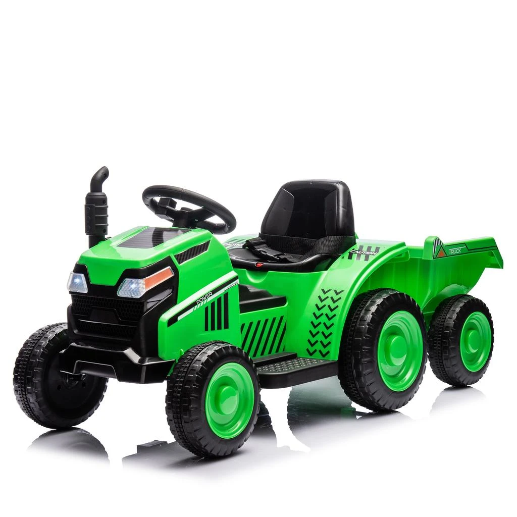 商品Streamdale Furniture|Streamdale 12V Kids Ride On Electric Tractor Black Knight,价格¥1310,第3张图片详细描述