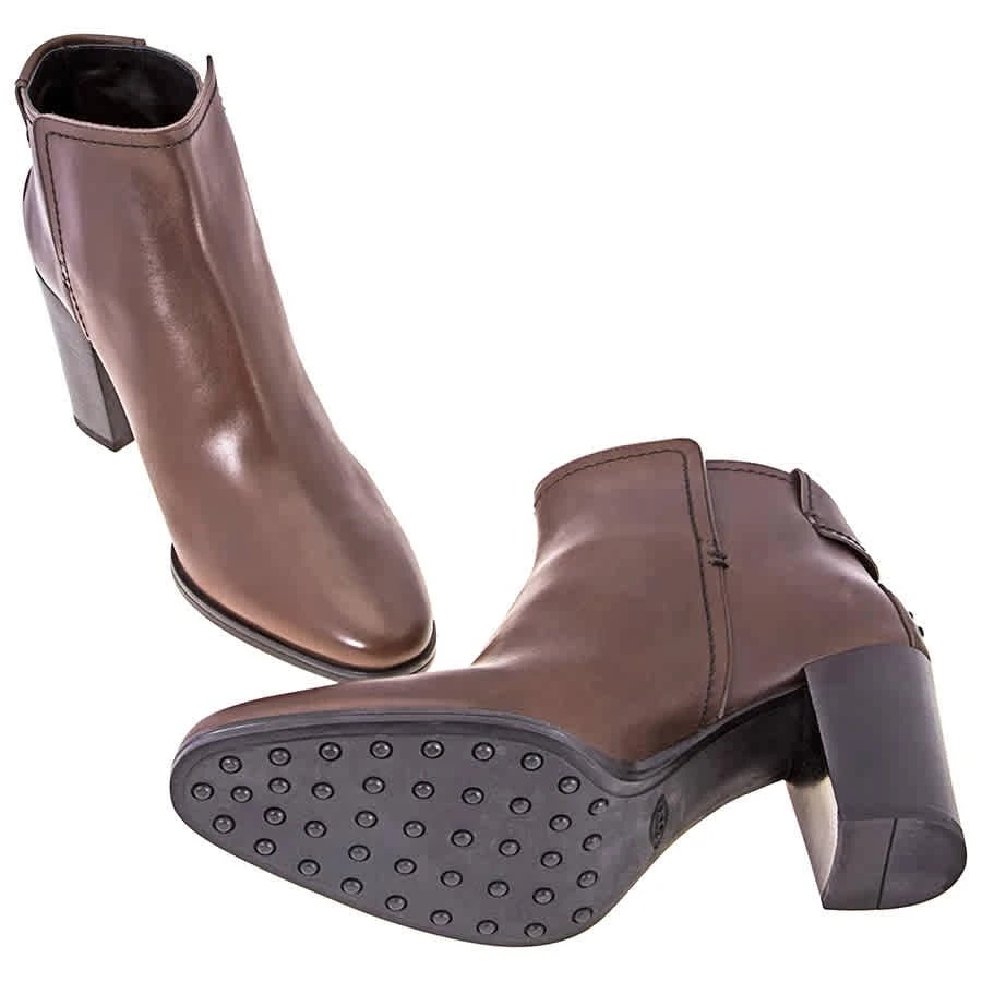 商品Tod's|Ladies Suede Ankle Boots in Dark Brown,价格¥1383,第1张图片