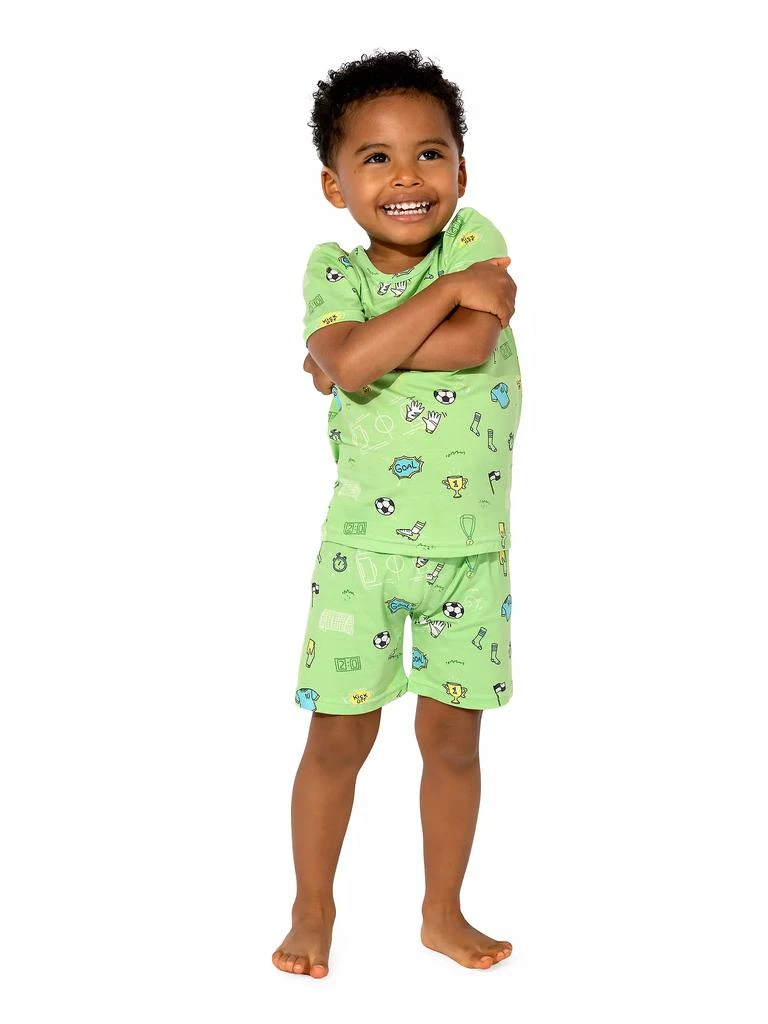 商品Bellabu Bear|Baby Boy's, Little Boy's &amp; Boy's Soccer Pajama Shorts Set,价格¥218,第2张图片详细描述