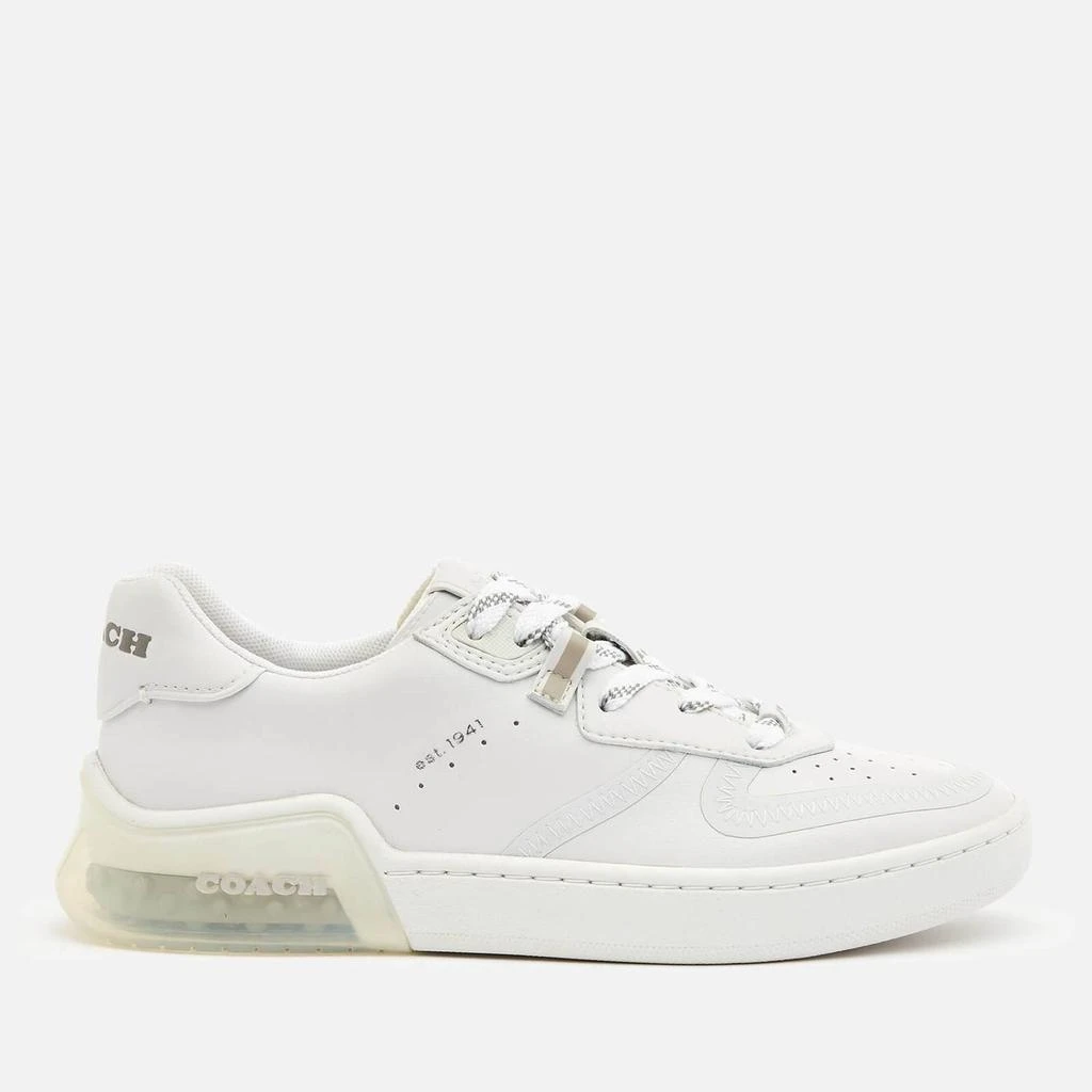 商品Coach|Coach Women's Citysole Suede/Leather Court Trainers - Optic White,价格¥852,第1张图片