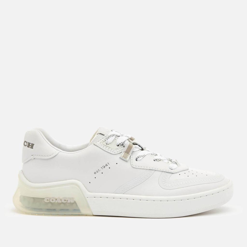 商品Coach|Coach Women's Citysole Suede/Leather Court Trainers - Optic White,价格¥1100,第1张图片