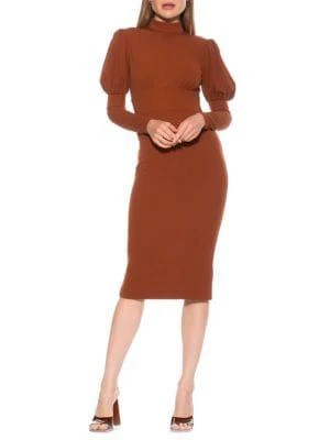 商品ALEXIA ADMOR|Divya Puff Sleeve Midi Sheath Dress,价格¥680,第1张图片