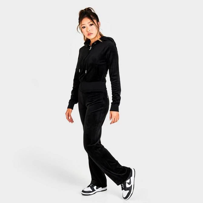 商品Juicy Couture|Women's Juicy Couture OG Big Bling Velour Track Pants,价格¥746,第2张图片详细描述