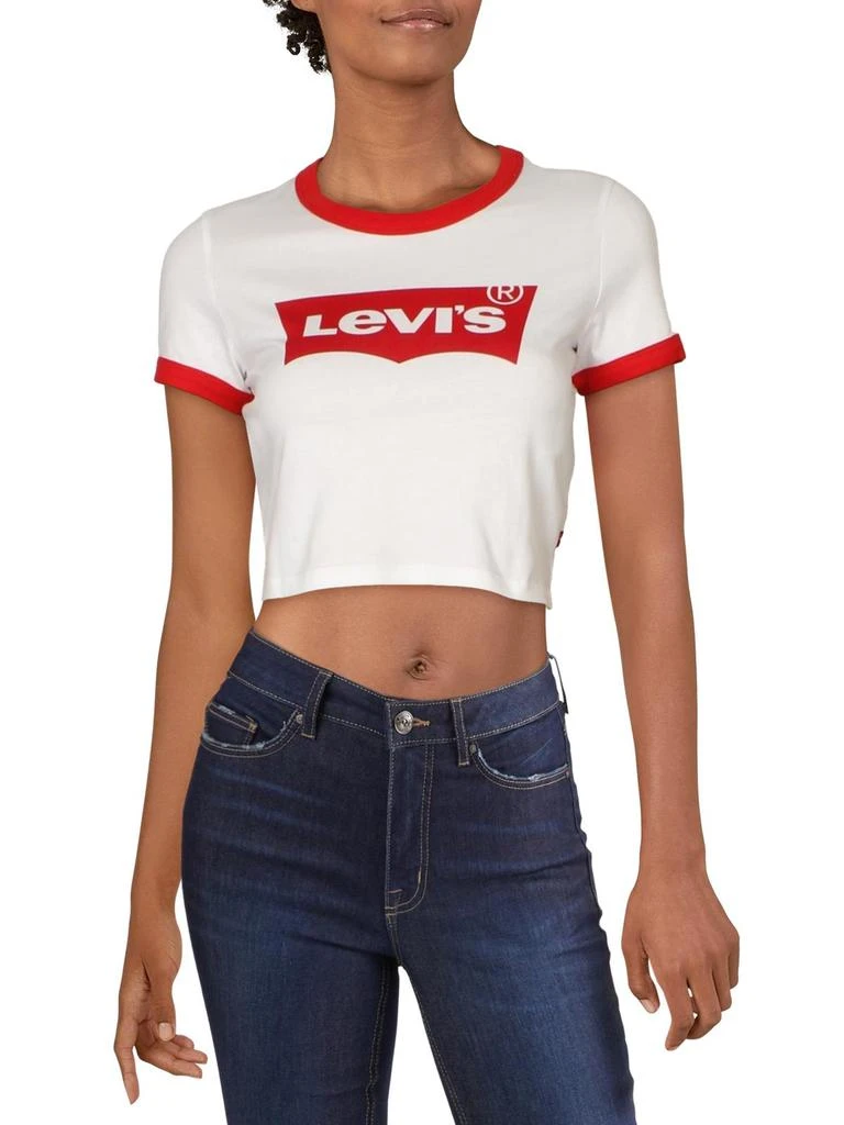 商品Levi's|Juniors Womens Cotton Crop T-Shirt,价格¥148,第1张图片