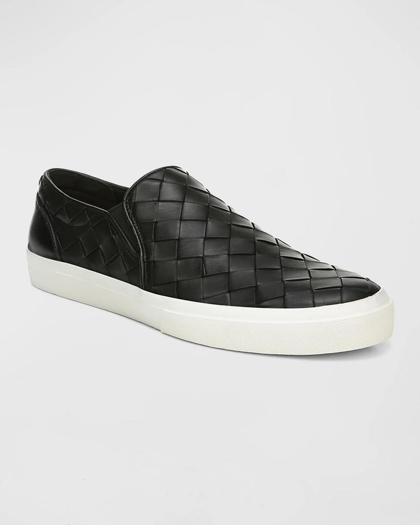 商品Vince|Men's Fletcher 2 Woven Leather Slip-On Sneakers,价格¥934,第2张图片详细描述