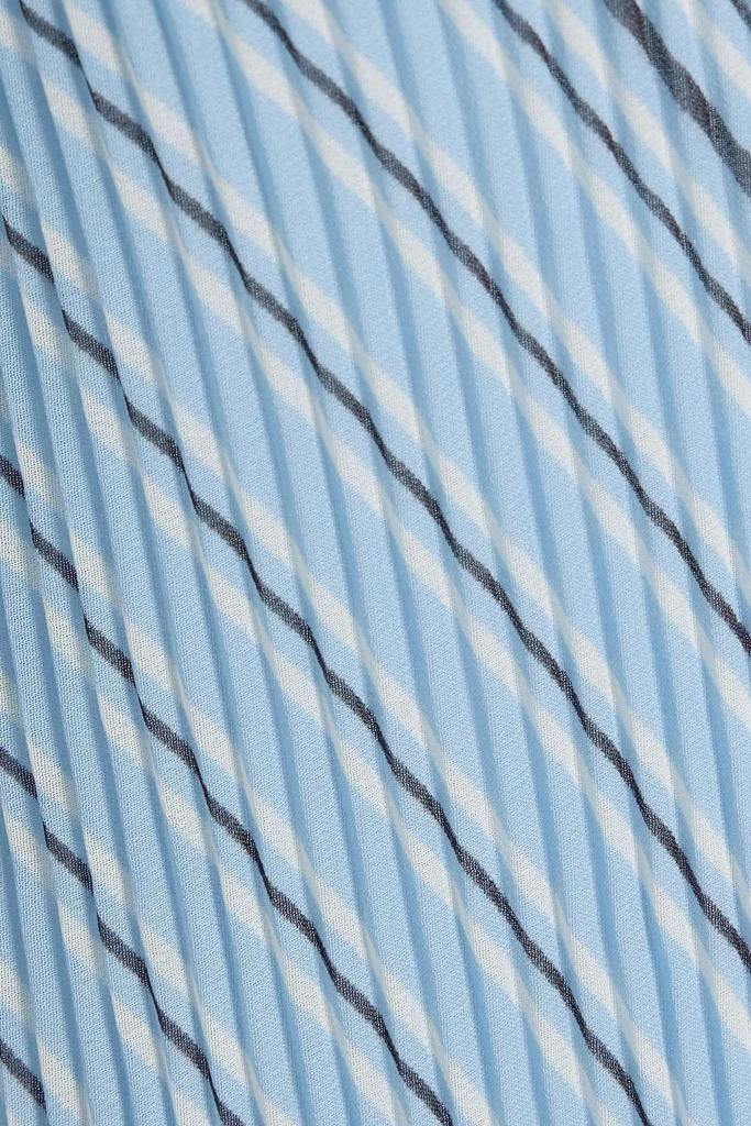 商品Ganni|Pleated striped chiffon dress,价格¥1046,第2张图片详细描述