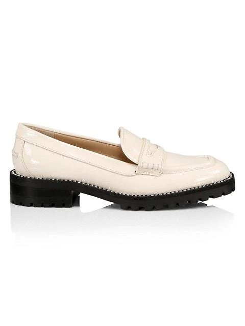 商品Jimmy Choo|Deanna Crystal-Embellished Patent Leather Loafers,价格¥2531,第1张图片