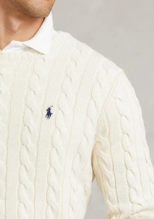 商品Ralph Lauren|Ralph Lauren Cotton Cable Knit Driver Long Sleeve Sweater,价格¥734,第3张图片详细描述