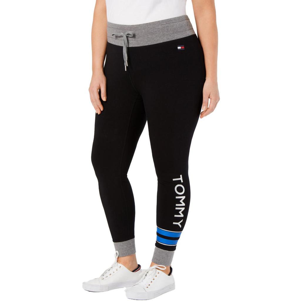 Tommy Hilfiger Sport Womens Plus Drawstring Logo Athletic Leggings商品第1张图片规格展示