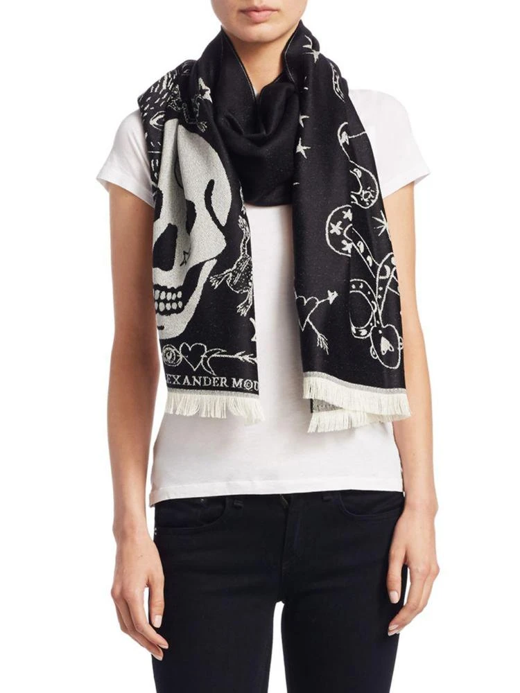 商品Alexander McQueen|Dagger Hearts Scarf,价格¥690,第1张图片