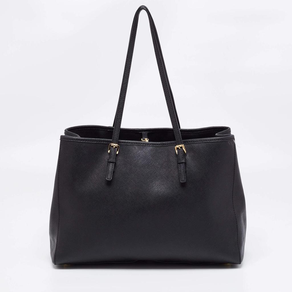 商品[二手商品] Michael Kors|MICHAEL Michael Kors Black Saffiano Leather Large Jet Set Travel Tote,价格¥1345,第6张图片详细描述