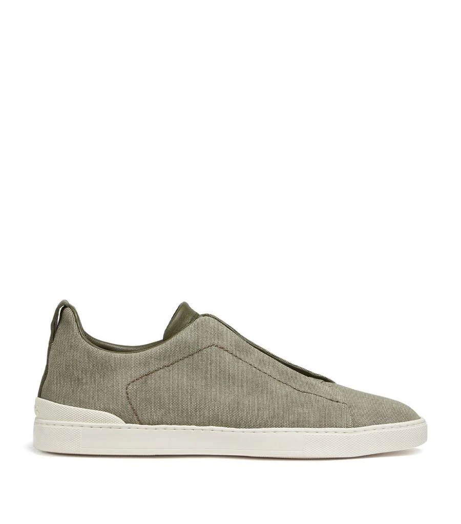 商品Zegna|Canvas Triple Stitch Sneakers,价格¥4865,第1张图片