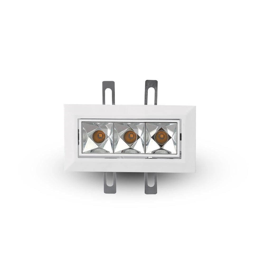 商品VONN Lighting|RUBIK 5" 3-Light LED Adjustable Recessed Downlight w/Trim 100-277V Beam Angle 34 Degree White,价格¥1101,第3张图片详细描述