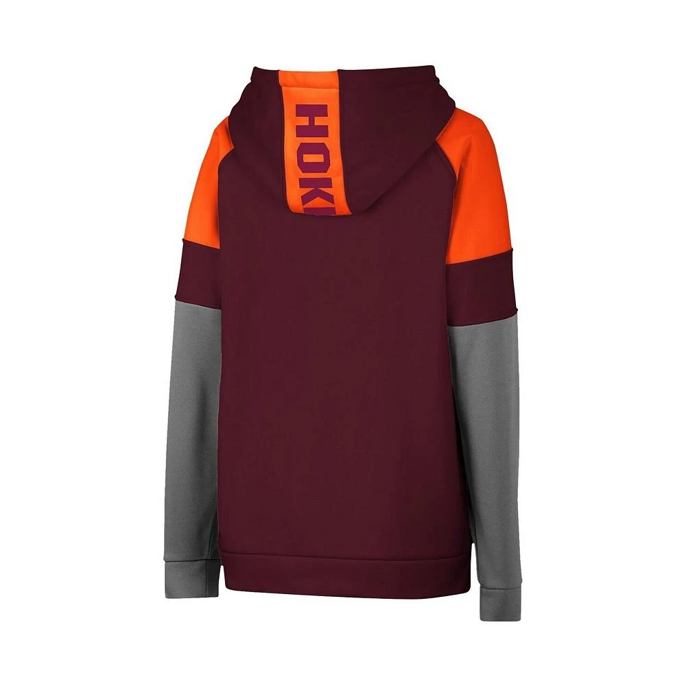 商品Colosseum|Big Boys Maroon Virginia Tech Hokies Colorblocked Raglan Pullover Hoodie,价格¥248,第3张图片详细描述