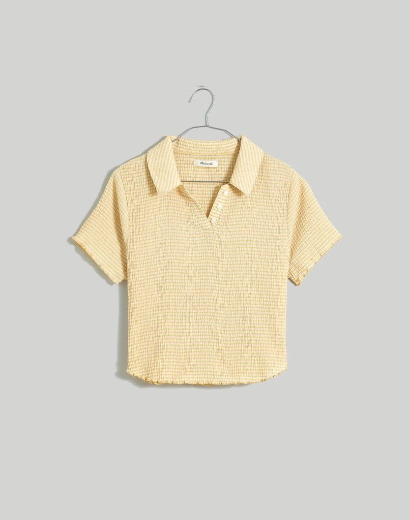 商品Madewell|Crinkle Polo Crop Tee,价格¥158,第1张图片
