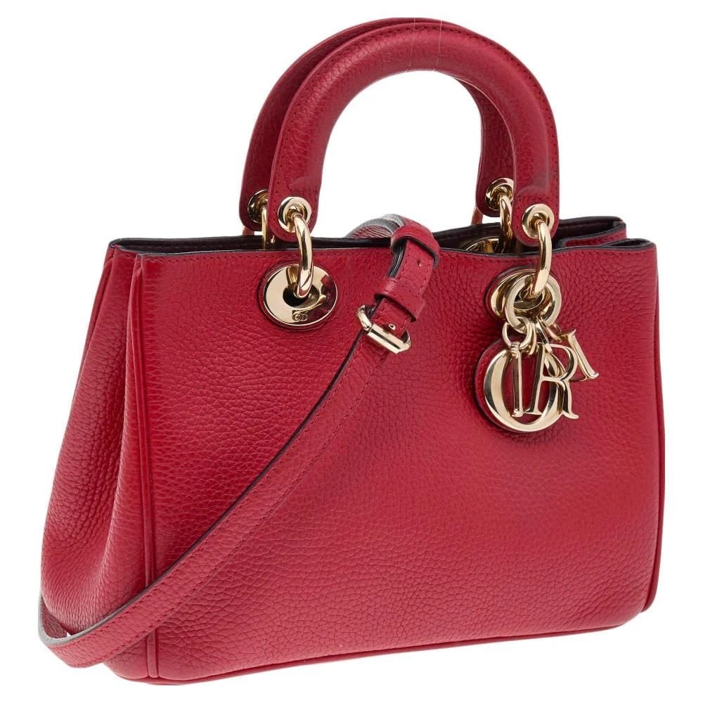 商品[二手商品] Dior|Dior Red Leather Mini Diorissimo Tote,价格¥7174,第3张图片详细描述