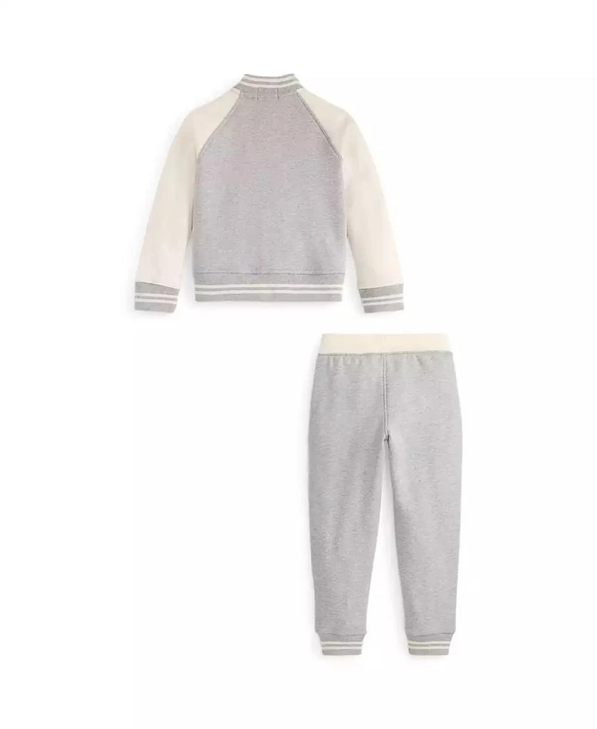 商品Ralph Lauren|Toddler and Little Boys 2-Piece Fleece Baseball Jacket and Jogger Pants Set,价格¥410,第2张图片详细描述