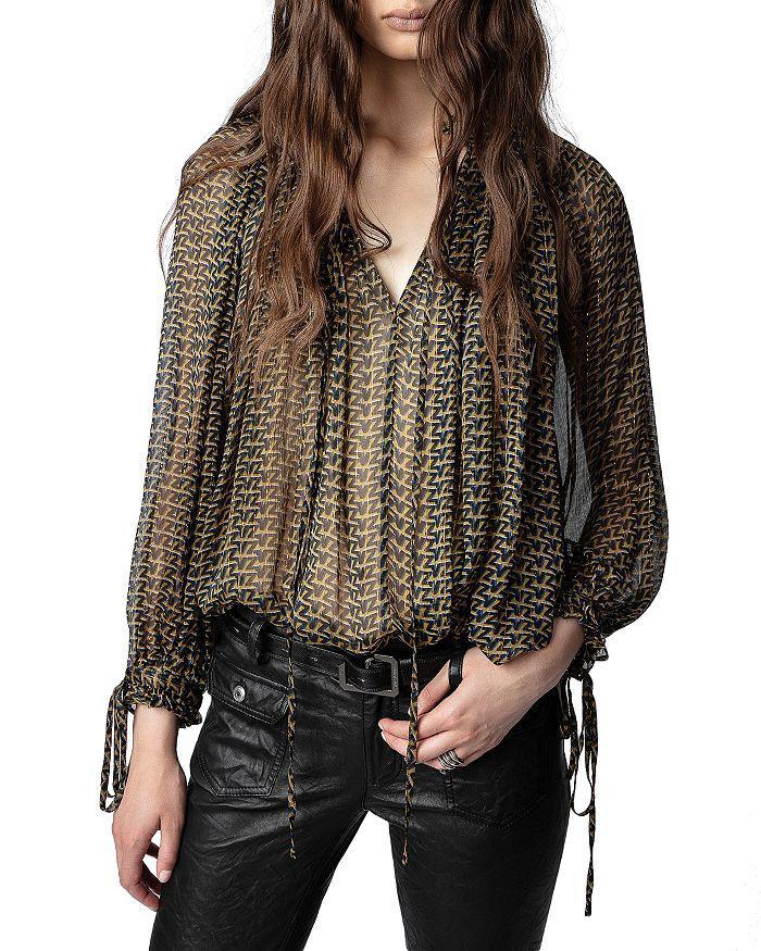 商品Zadig&Voltaire|Tocade Monogram Print Top,价格¥1995,第3张图片详细描述