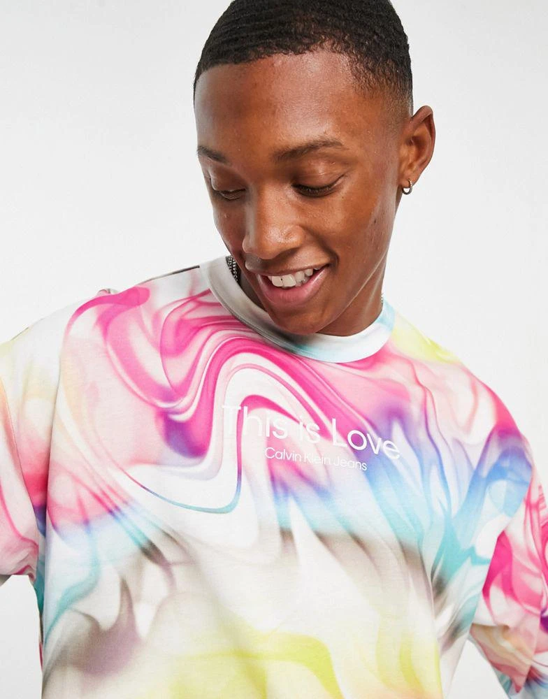 商品Calvin Klein|Calvin Klein Jeans pride capsule tie dye t-shirt,价格¥453,第3张图片详细描述