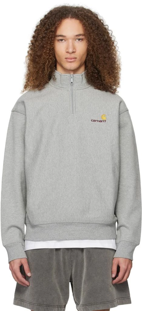 商品Carhartt WIP|Gray American Script Sweatshirt,价格¥779,第1张图片