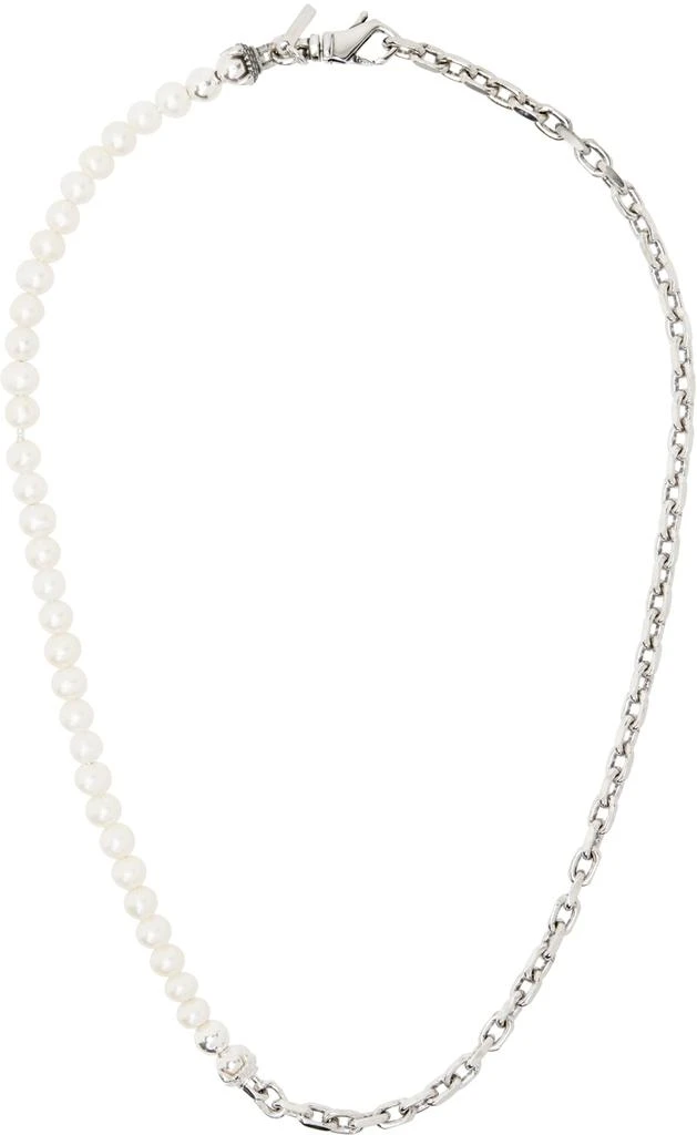 商品Emanuele Bicocchi|SSENSE Exclusive Silver Pearl Necklace,价格¥2265,第1张图片