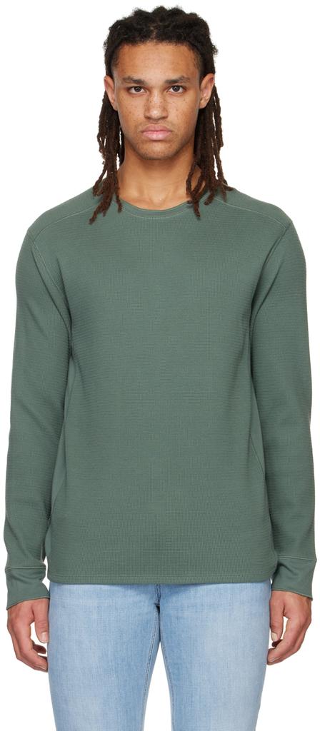Khaki Thermal Long Sleeve T-Shirt商品第1张图片规格展示